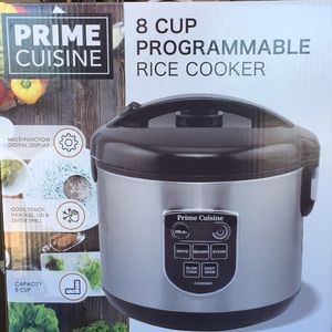 New Rice Cooker Stainless Steel 8 Cup Programmable